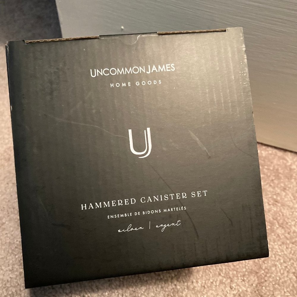 uncommon james hammered canister set - 4 for $30